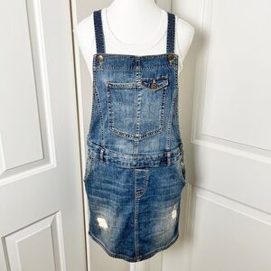 Twister Summer Girl Mini Dress Bib Skirtall Denim Skirt Overalls Jumper - Large